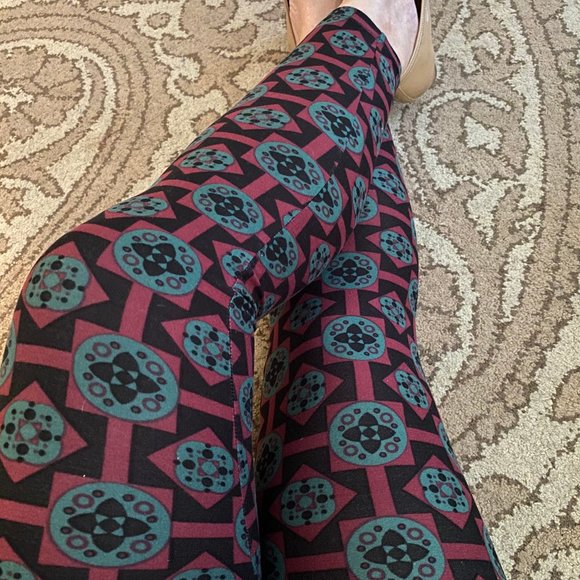 EUC LuLaRoe Geometric Leggings OS - Picture 1 of 4